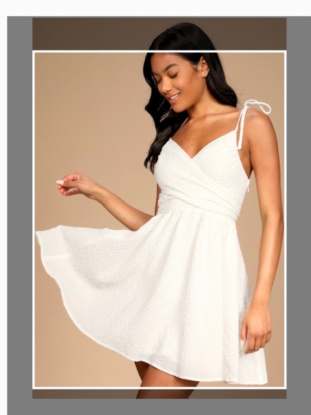 Lulus Cute And Sweet White Tie-back Mini Skater Dress - Size XS